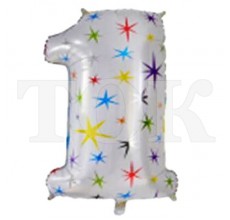 Цифра Зірочки 1 Фігура Фольга Цифра Зірочки 1 Фігура Фольга